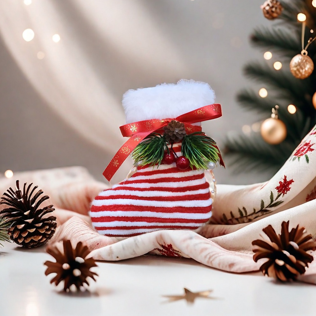 Christmas stockings with plush warmth, festive decoration, suitable for both children and adults at home Application Scenario