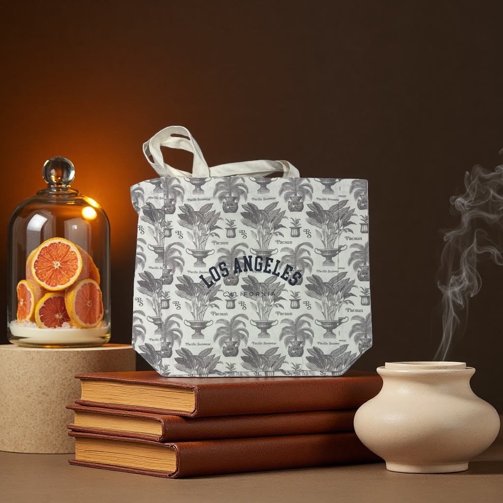 Patterned printed canvas bag, large-capacity eco-friendly shopping bag, foldable lightweight handbag Application Scenario
