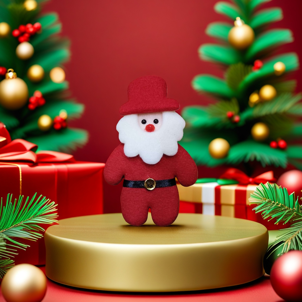 Santa Claus plush toy soft and cute pillow decoration, 45cm tall, suitable for sitting, standing, living room and bedroom Application Scenario