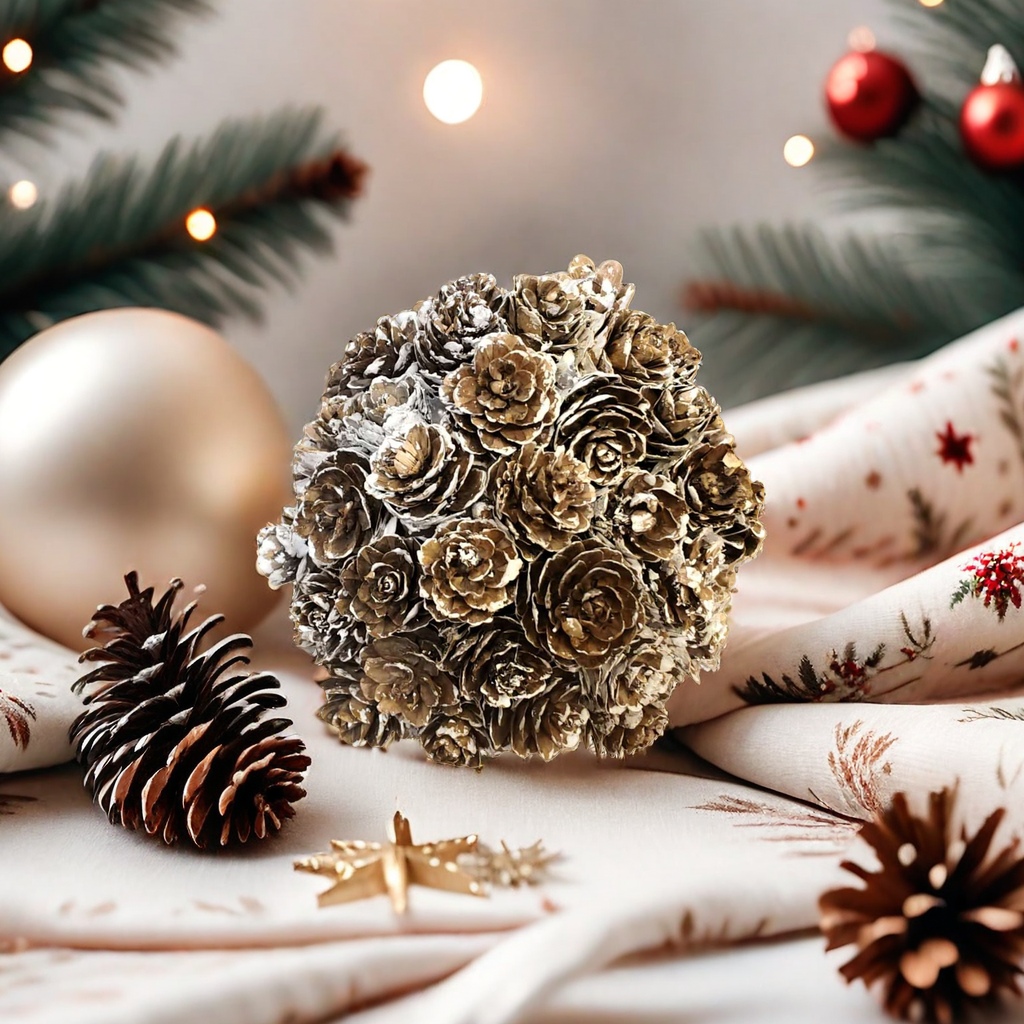 Creative decorative pinecone balls for home living room and bedroom, in the shape of pinecones for festivals and Christmas details Picture