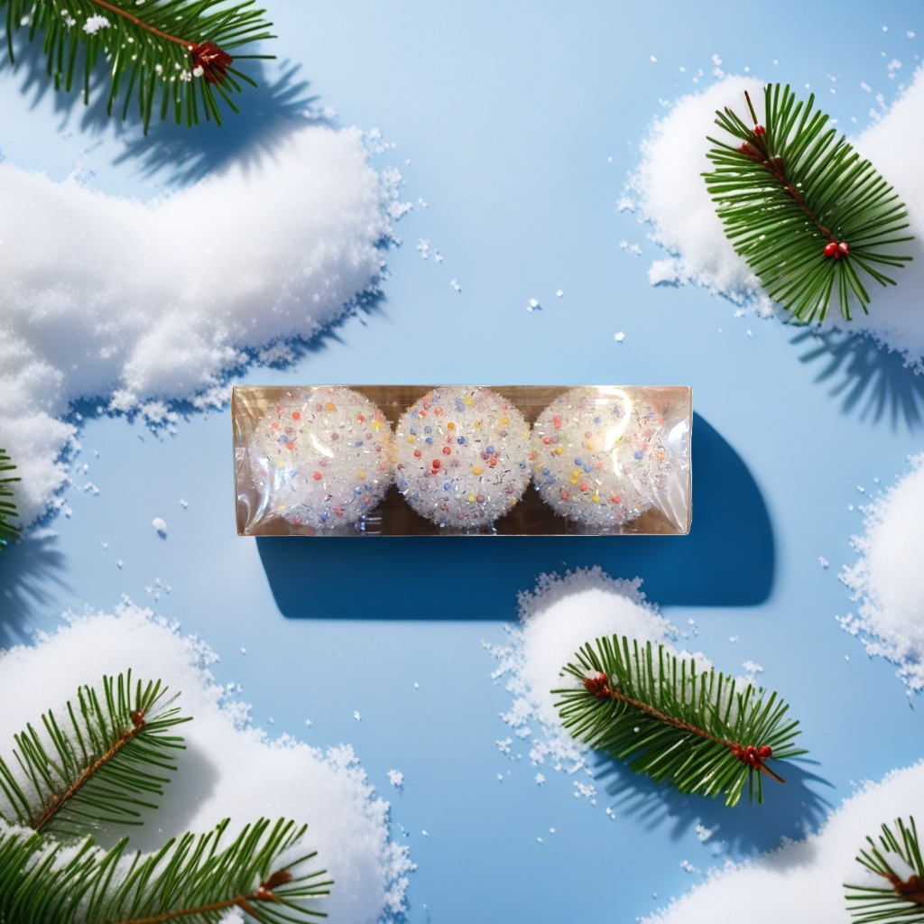 Bola de navidad de color macaron colgante decorativo de navidad Specification image