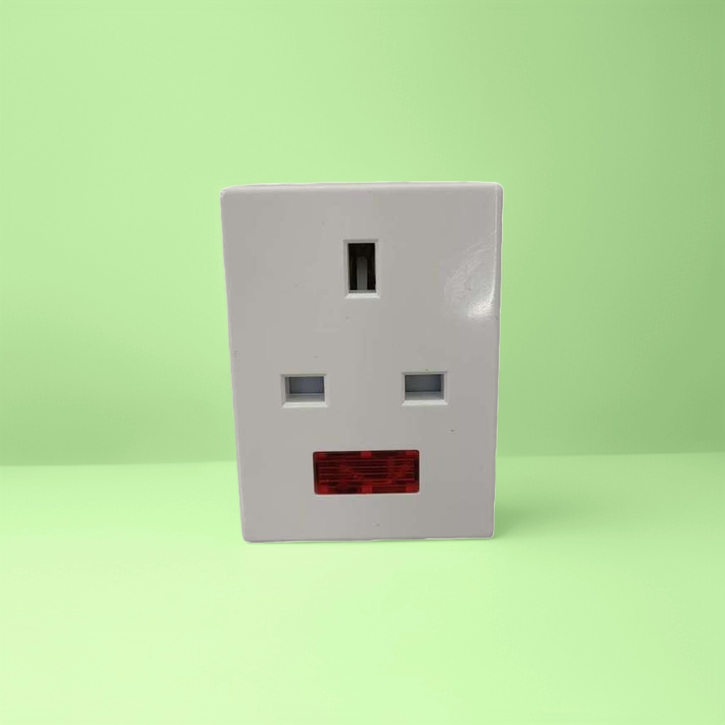 White wall-mounted embedded socket, household safety and anti-electric shock type 86 single hole details Picture