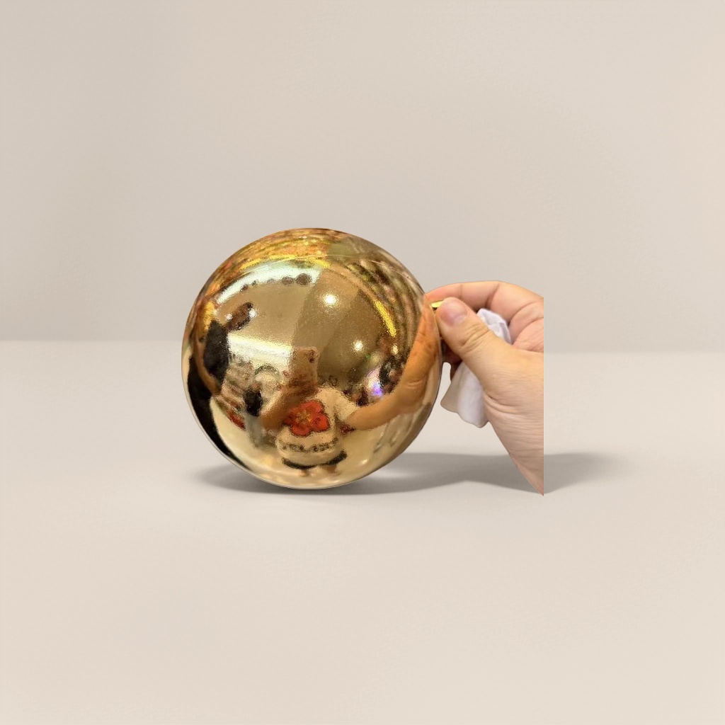 Golden decorative balls, Christmas and New Year home festive atmosphere hanging decorations