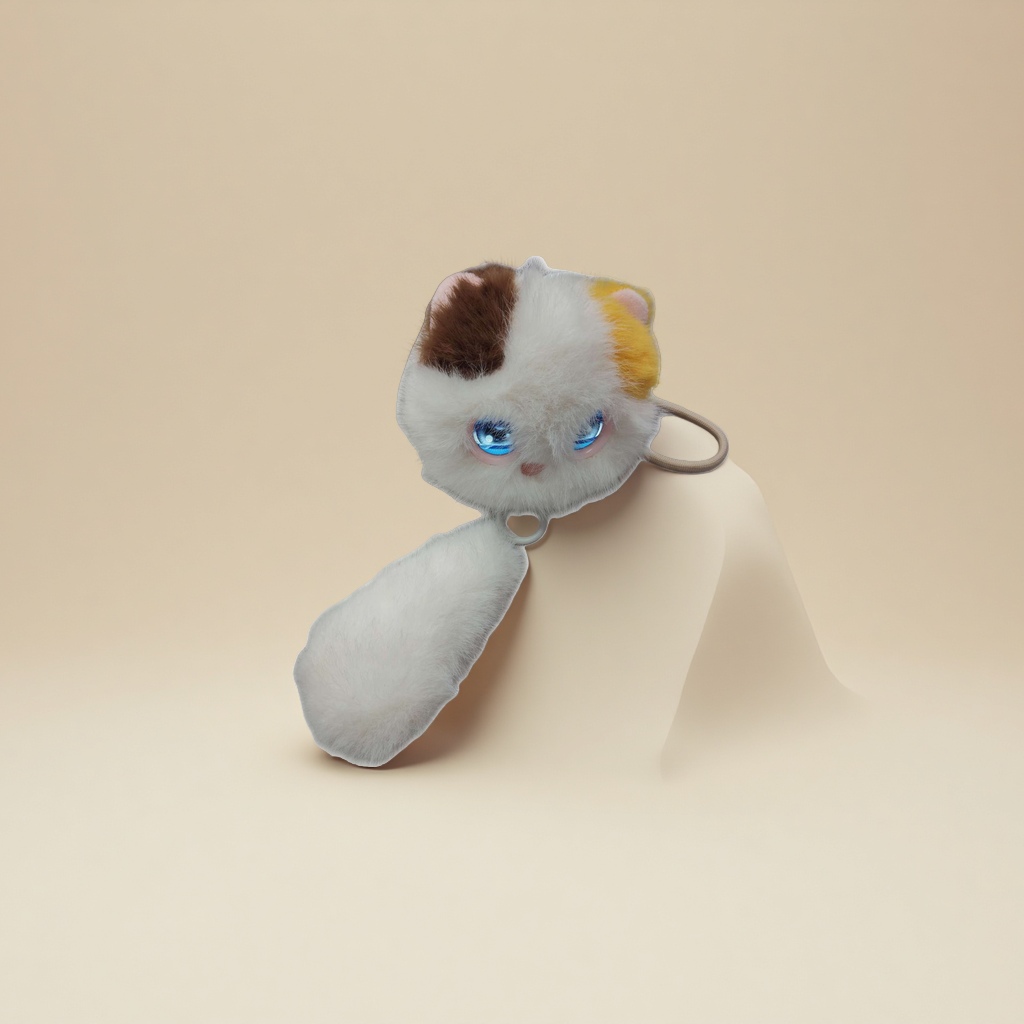 毛绒玩具猫形挂件可爱软萌猫咪造型钥匙扣吊饰