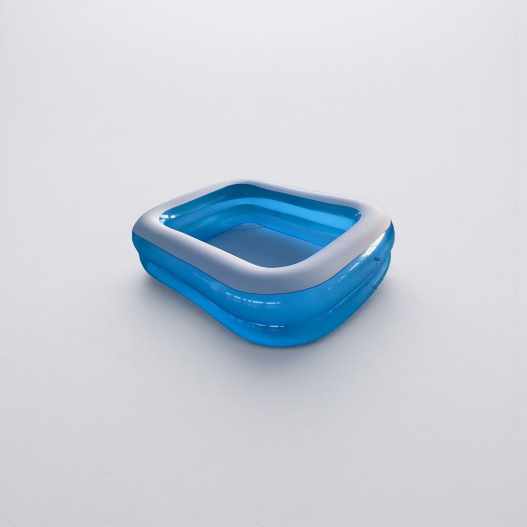 Thickened PVC blue inflatable swimming pool, home children's outdoor portable swimming pool details Picture