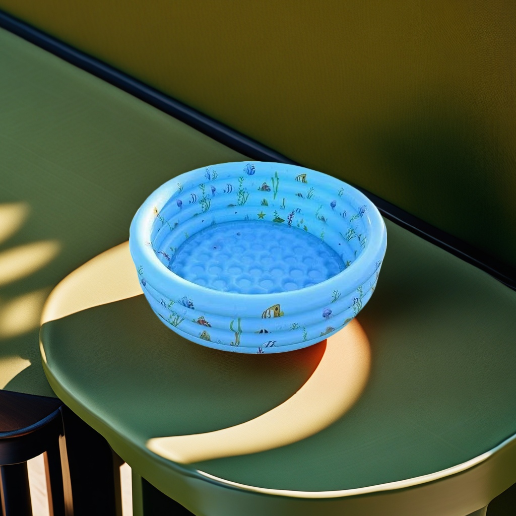 The main body of the blue inflatable swimming pool is a portable outdoor swimming pool for children's use Application Scenario