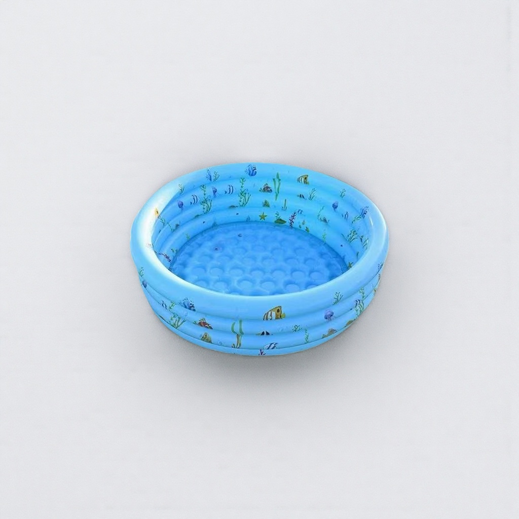 The main body of the blue inflatable swimming pool is a portable outdoor swimming pool for children's use