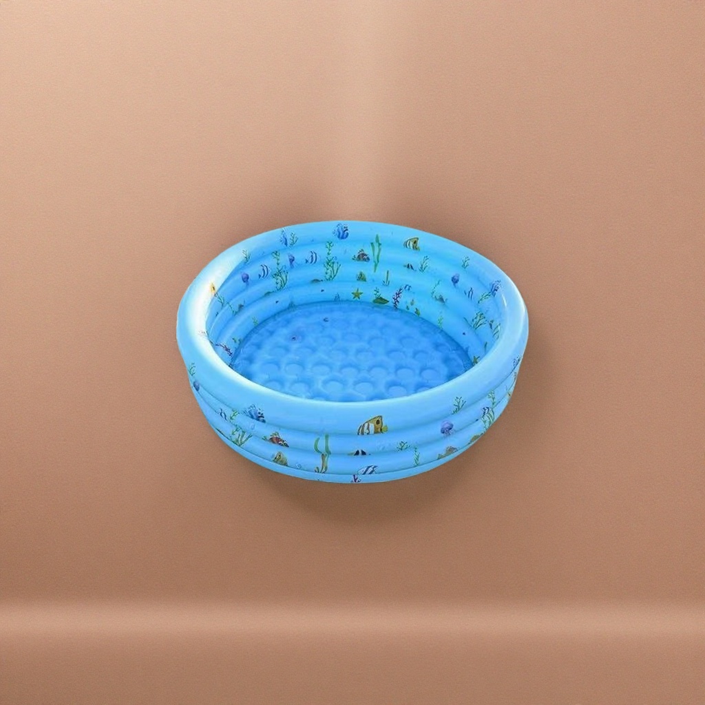 The main body of the blue inflatable swimming pool is a portable outdoor swimming pool for children's use Specification image