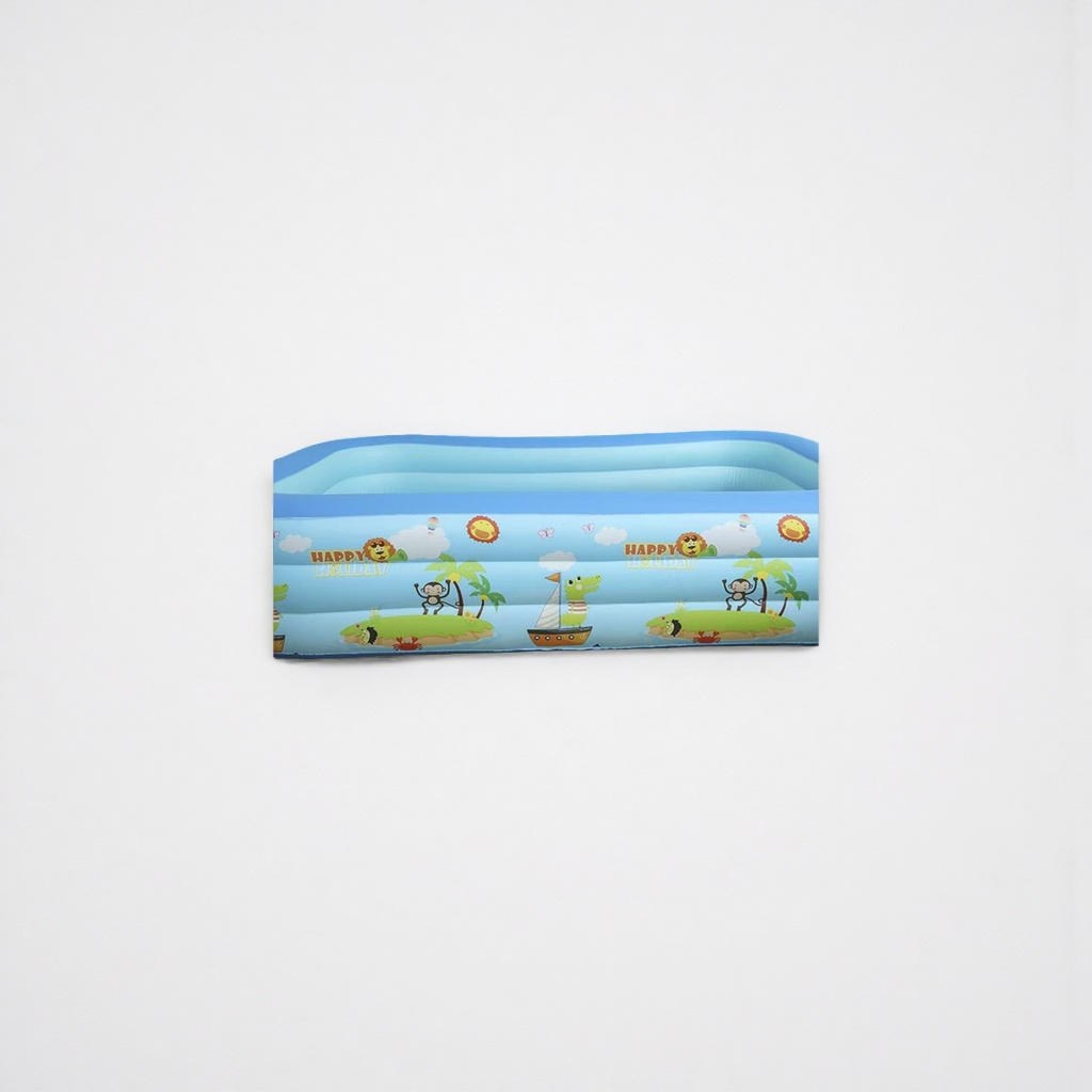 Cartoon pattern inflatable swimming pool, portable outdoor water play pool for children's home use details Picture