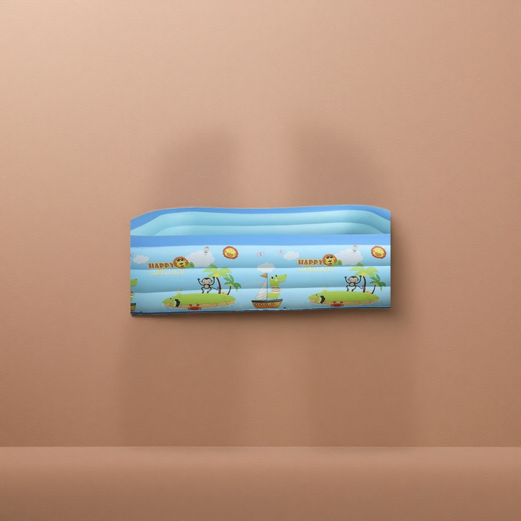 Cartoon pattern inflatable swimming pool, portable outdoor water play pool for children's home use Specification image