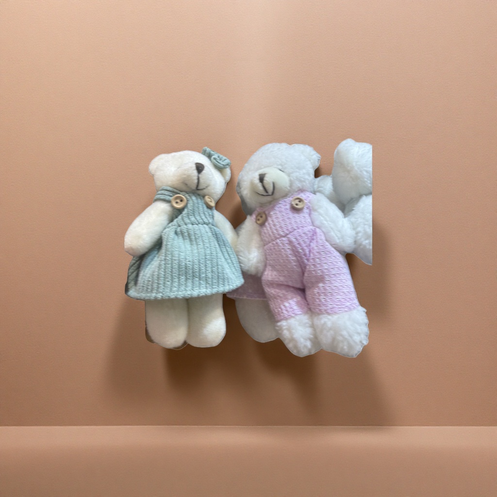Plush toy teddy bear pillow, cute and soft fabric doll Specification image