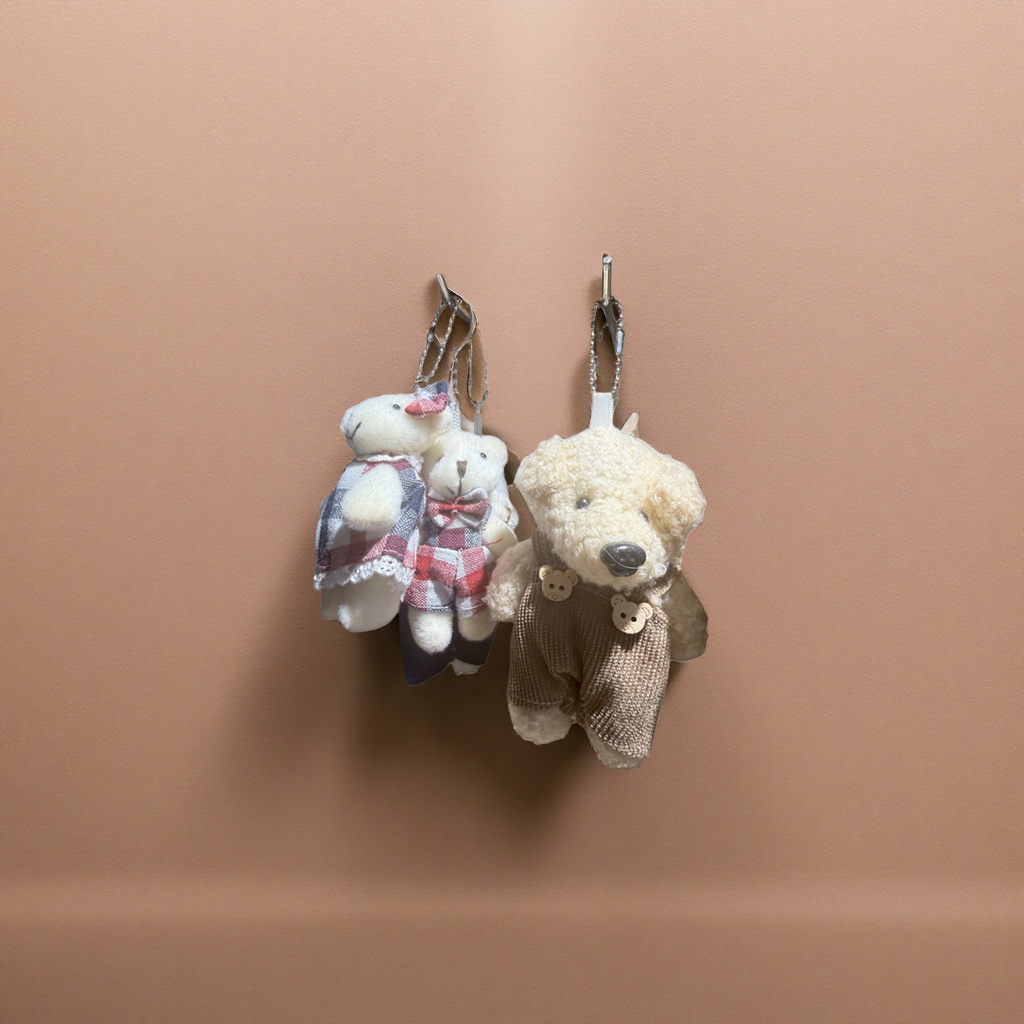 Cute and soft plush toy bear pendant, car backpack keychain decoration Specification image
