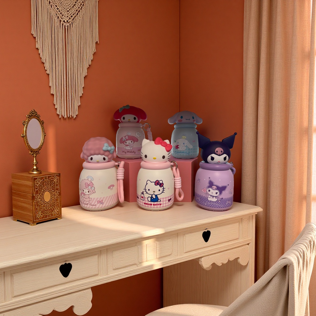 Hello Kitty可爱卡通水壶含My Melody Cinnamoroll Kuromi My Sweet Piano款