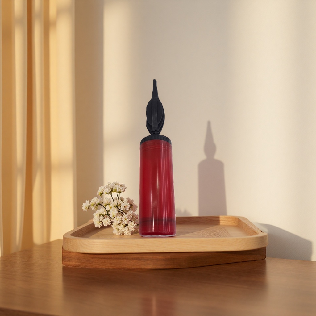 Red plastic bottle, durable, sealed and leak-proof household storage bottle, capacity 500ml Specification image