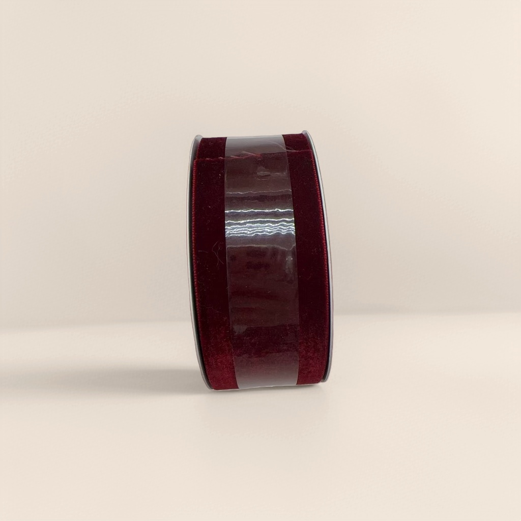 The width of the deep red curly velvet tape can be selected in meters for custom gift packaging decoration Application Scenario