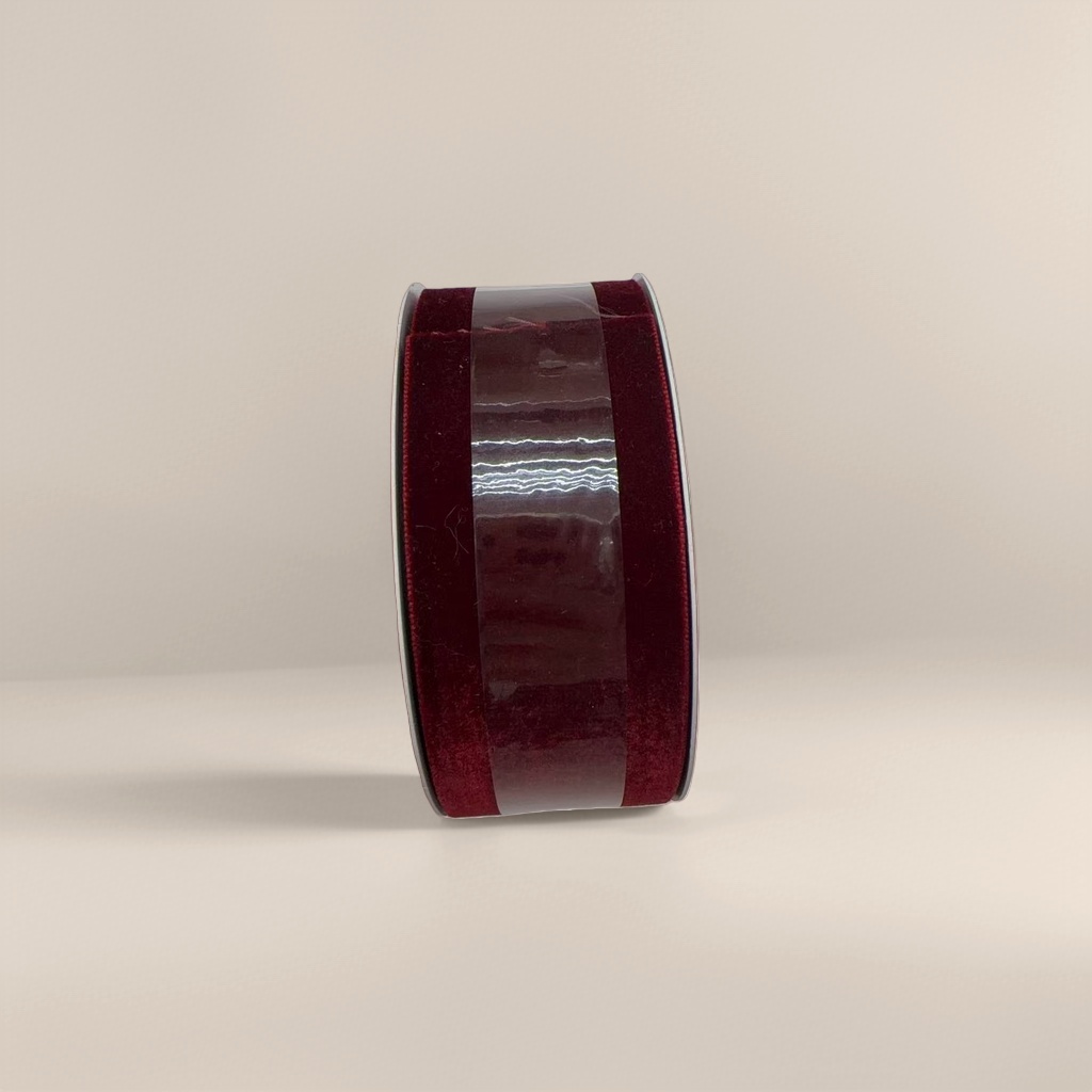 The width of the deep red curly velvet tape can be selected in meters for custom gift packaging decoration