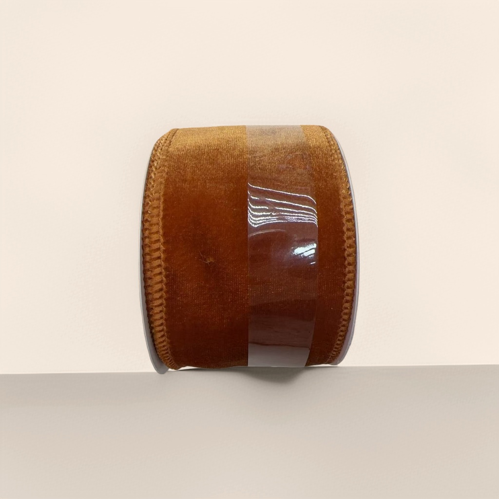 The orange velvet roll-shaped ribbon is 1.5cm wide and 3 meters long, used for gift packaging and decoration details Picture