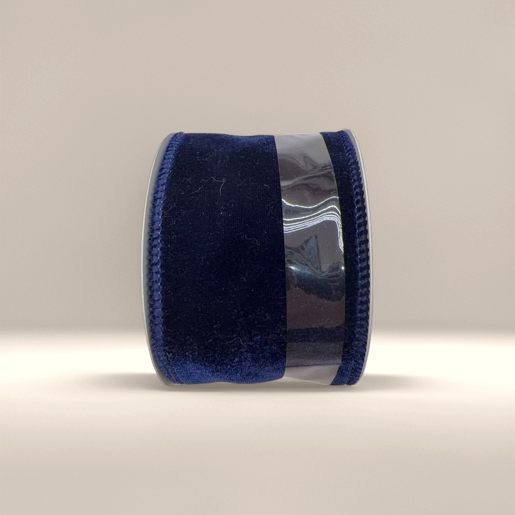 Deep blue curly velvet ribbon Christmas decoration, width available for selection, suitable for high-end gift box packaging decoration