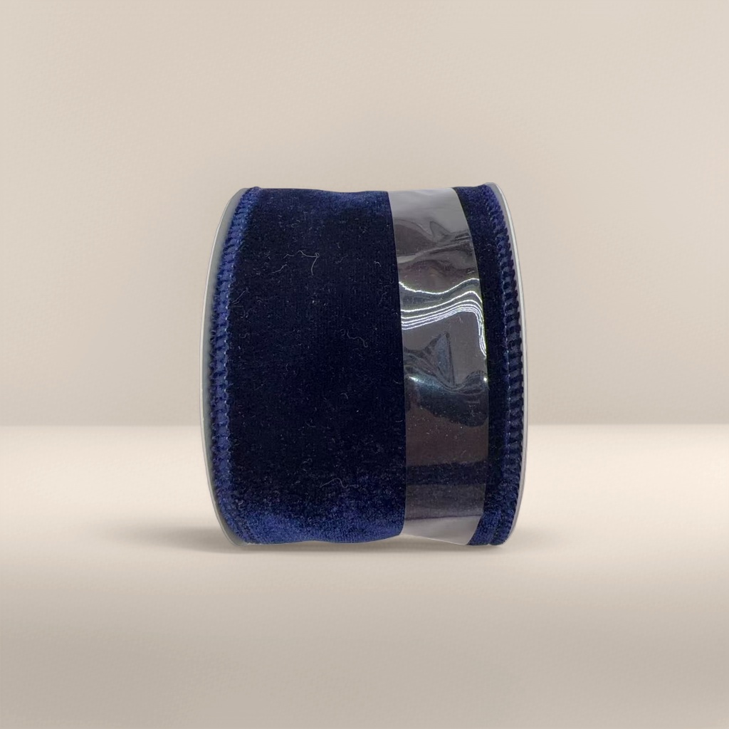Deep blue curly velvet ribbon Christmas decoration, width available for selection, suitable for high-end gift box packaging decoration Specification image