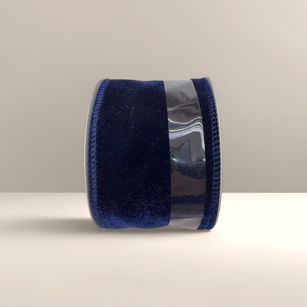 Deep blue curly velvet ribbon Christmas decoration, width available for selection, suitable for high-end gift box packaging decoration details Picture