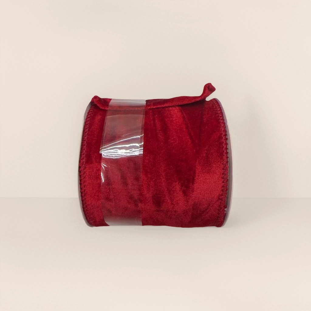 Red velvet ribbon, velvet bow decorative ribbon, 1.5cm wide, available in off-white or red Specification image