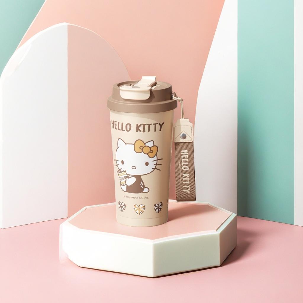 Hello Kitty加黎咖啡保温杯咖色系列凯蒂猫款520mL