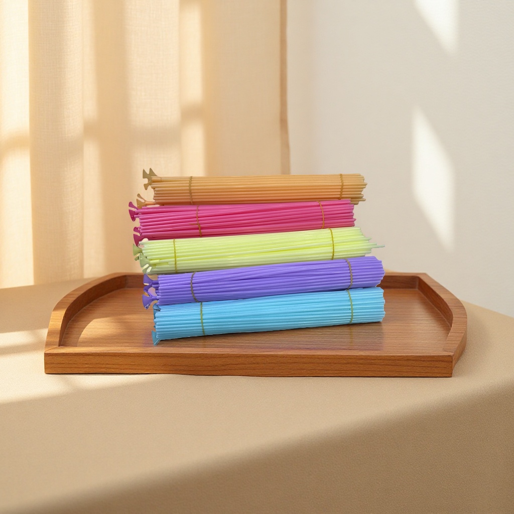 Colored plastic tubes, transparent flexible tubes, made of PVC material, can be cut for decoration Application Scenario