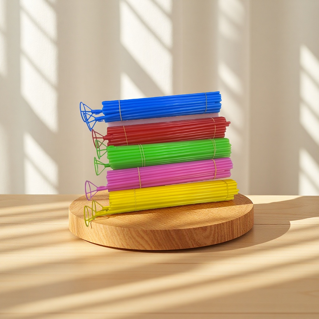 Colorful plastic rods are universal painting and hand-drawing tools and art supplies details Picture
