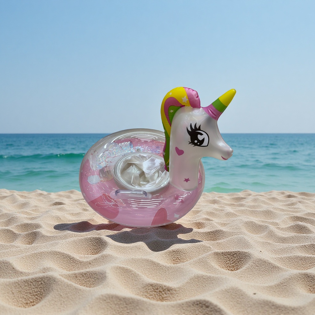 独角兽充气游泳圈 儿童夏季水上玩具 安全加厚防漏