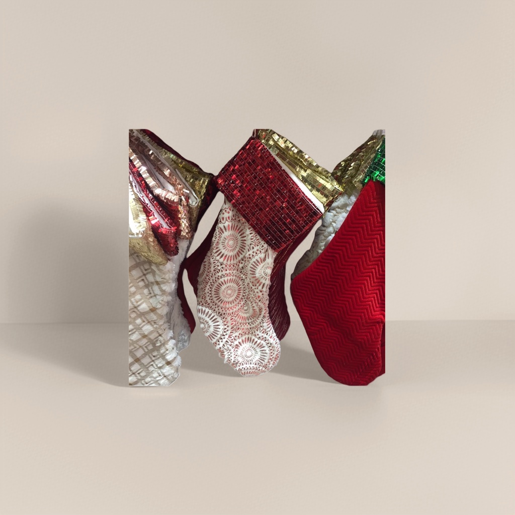 Thick Christmas stockings, plush Christmas tree ornaments, festive home decorations Specification image