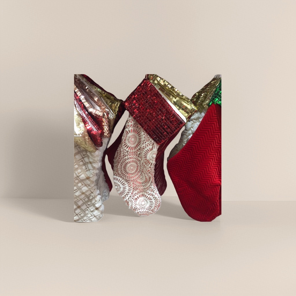 Thick Christmas stockings, plush Christmas tree ornaments, festive home decorations Application Scenario
