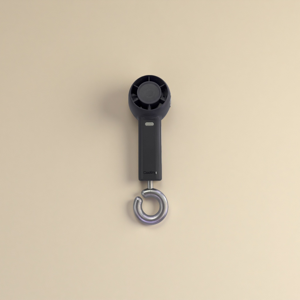 A portable, rechargeable, silent mini neck-hanging cooling device for dormitories and offices