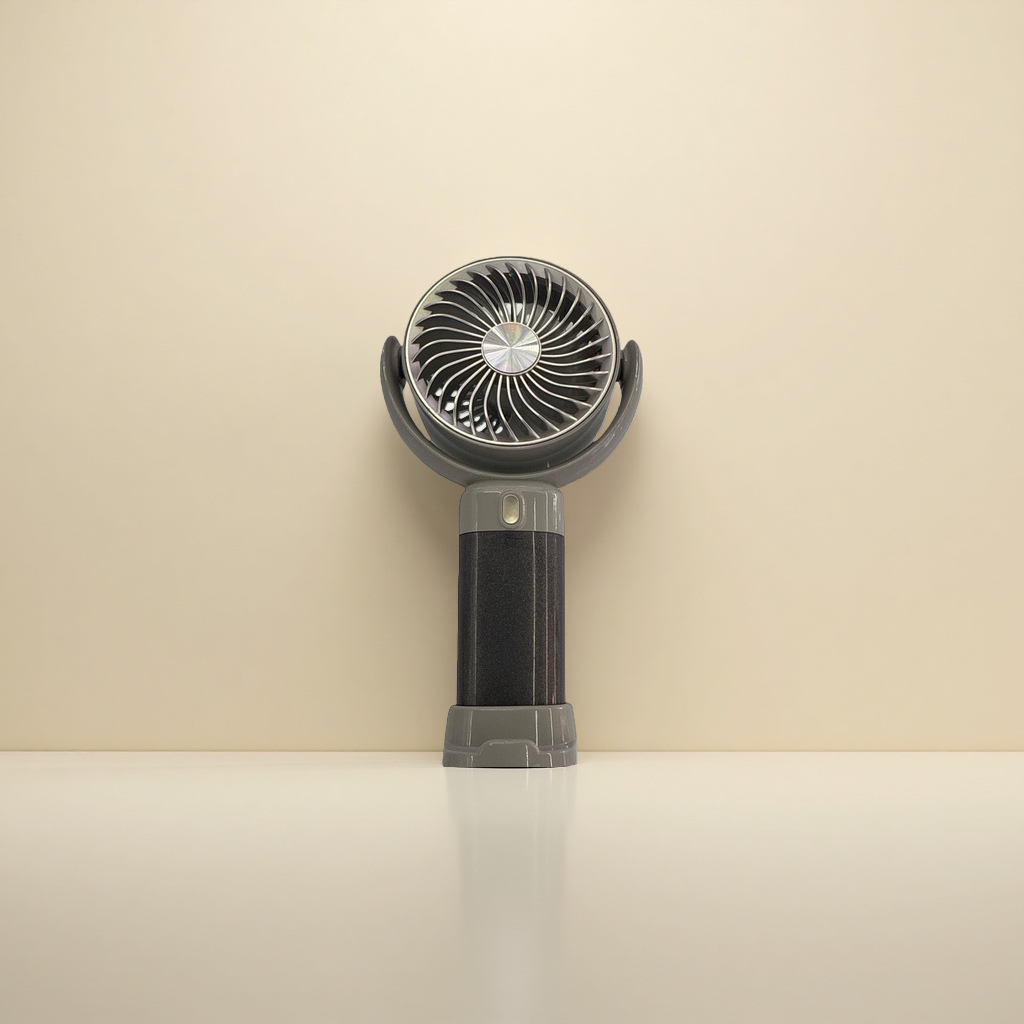USB charging handheld fan, metal body, ultra-quiet, three-speed adjustment, portable cooling details Picture