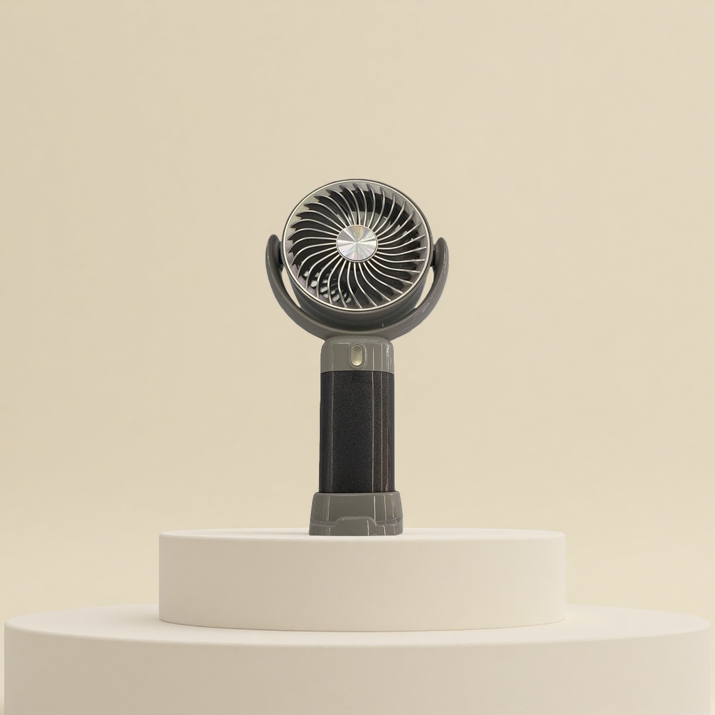 USB charging handheld fan, metal body, ultra-quiet, three-speed adjustment, portable cooling Specification image