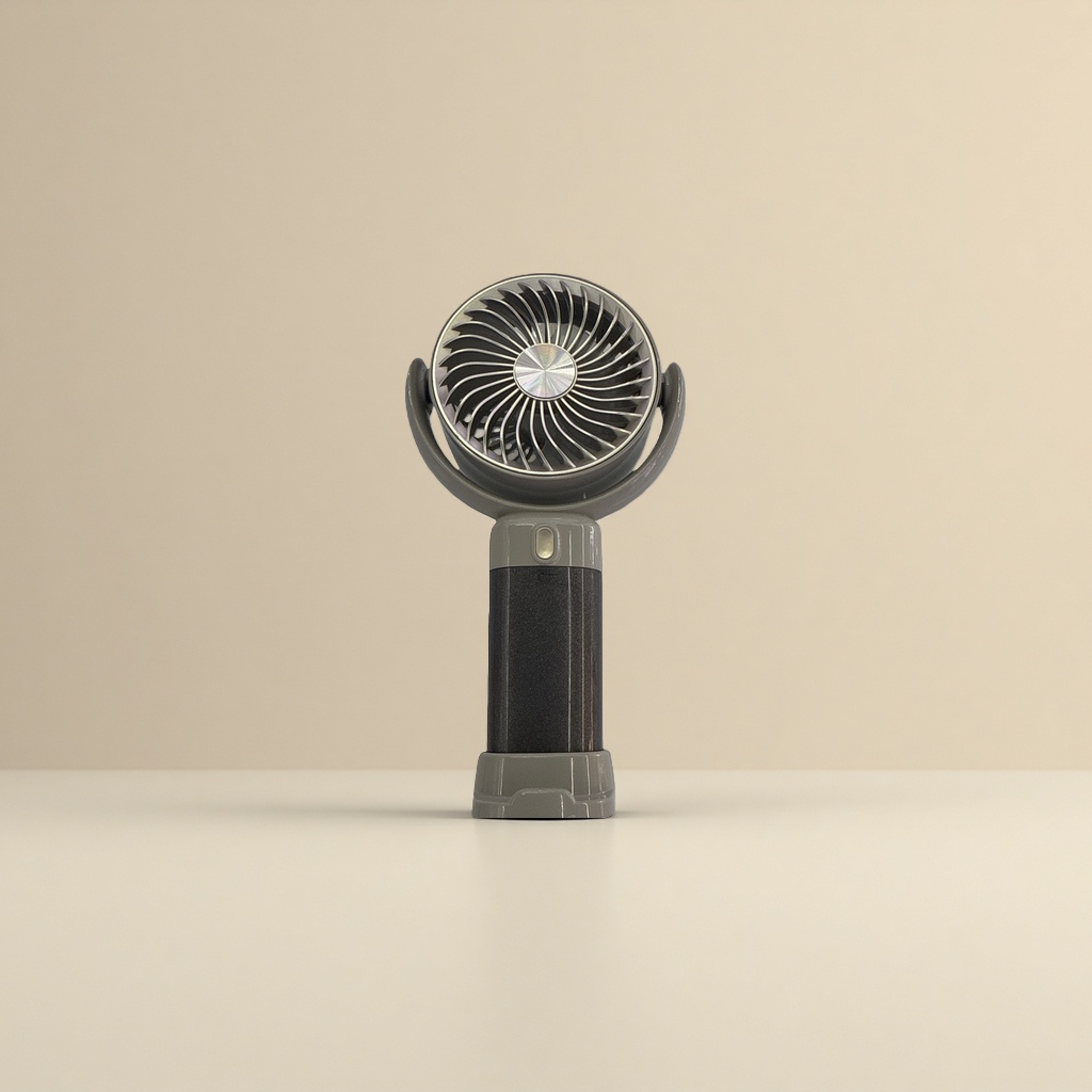 USB charging handheld fan, metal body, ultra-quiet, three-speed adjustment, portable cooling
