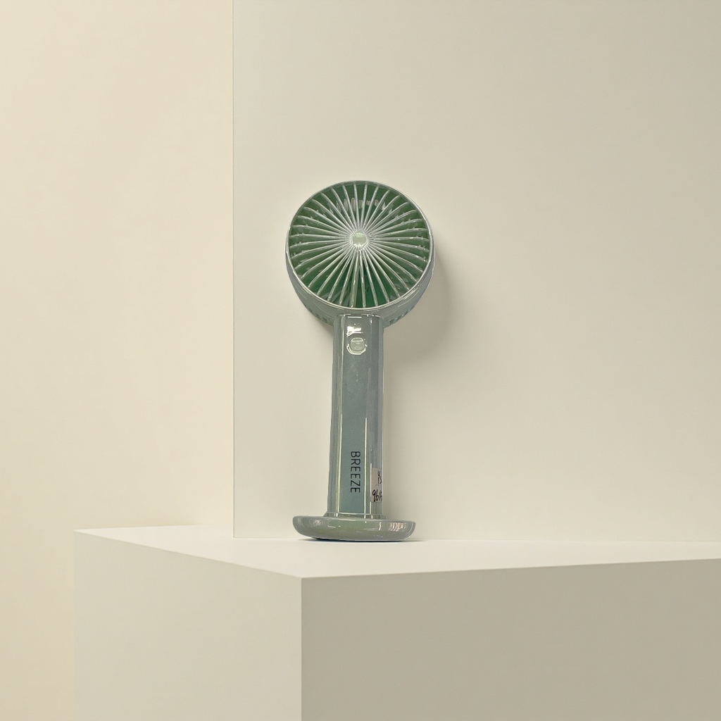 A portable mini fan with multiple speed Settings and USB charging Application Scenario
