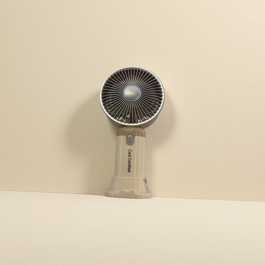 USB charging handheld fan with a metal body and three wind speeds, suitable for dormitories and offices details Picture