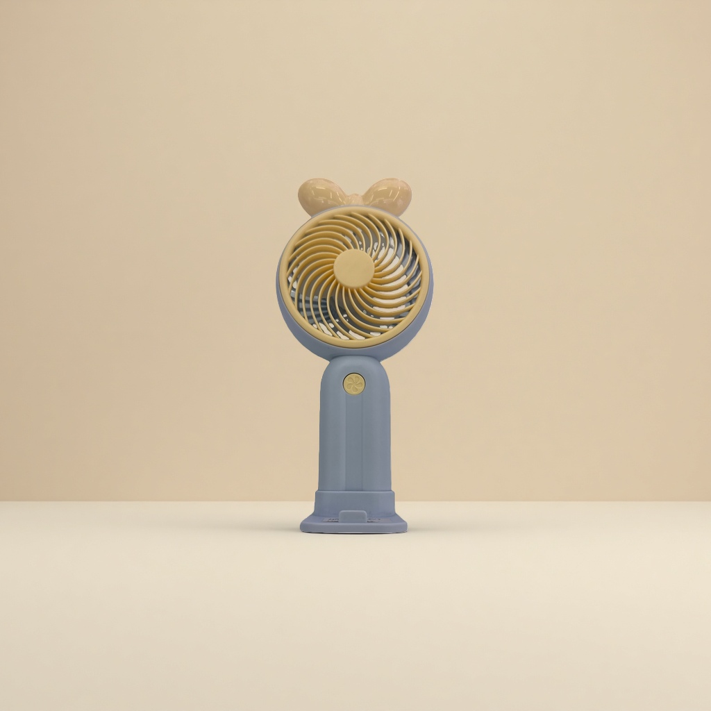 Cute cartoon-shaped handheld small fan, portable USB charging, mini and silent for summer
