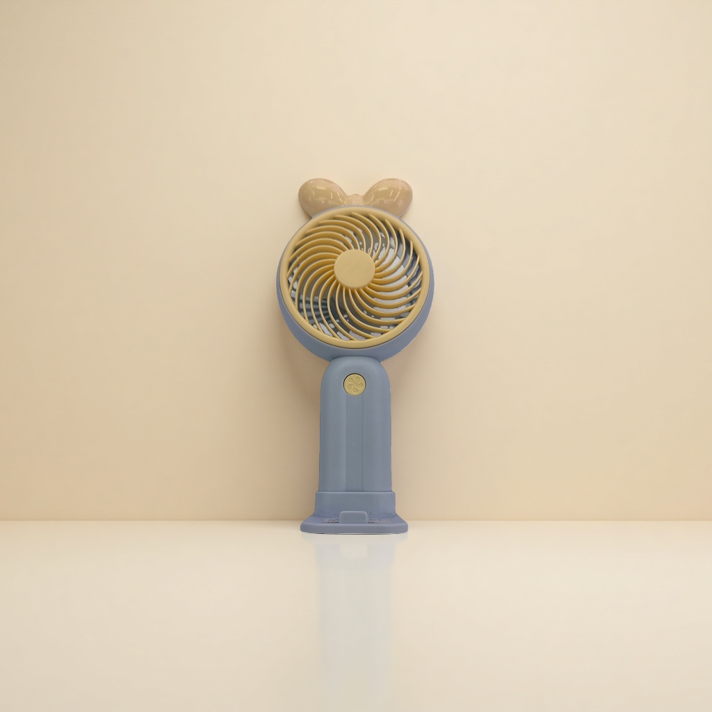 Cute cartoon-shaped handheld small fan, portable USB charging, mini and silent for summer Application Scenario