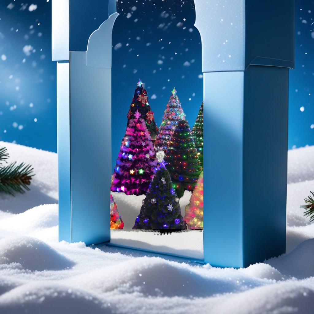 Colorful lights decorate Christmas tree festive atmosphere home ornaments 🎄