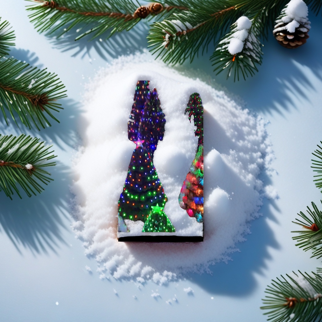 Colorful lights decorate the main body of the Christmas tree, festive atmosphere lighting and home ornaments details Picture