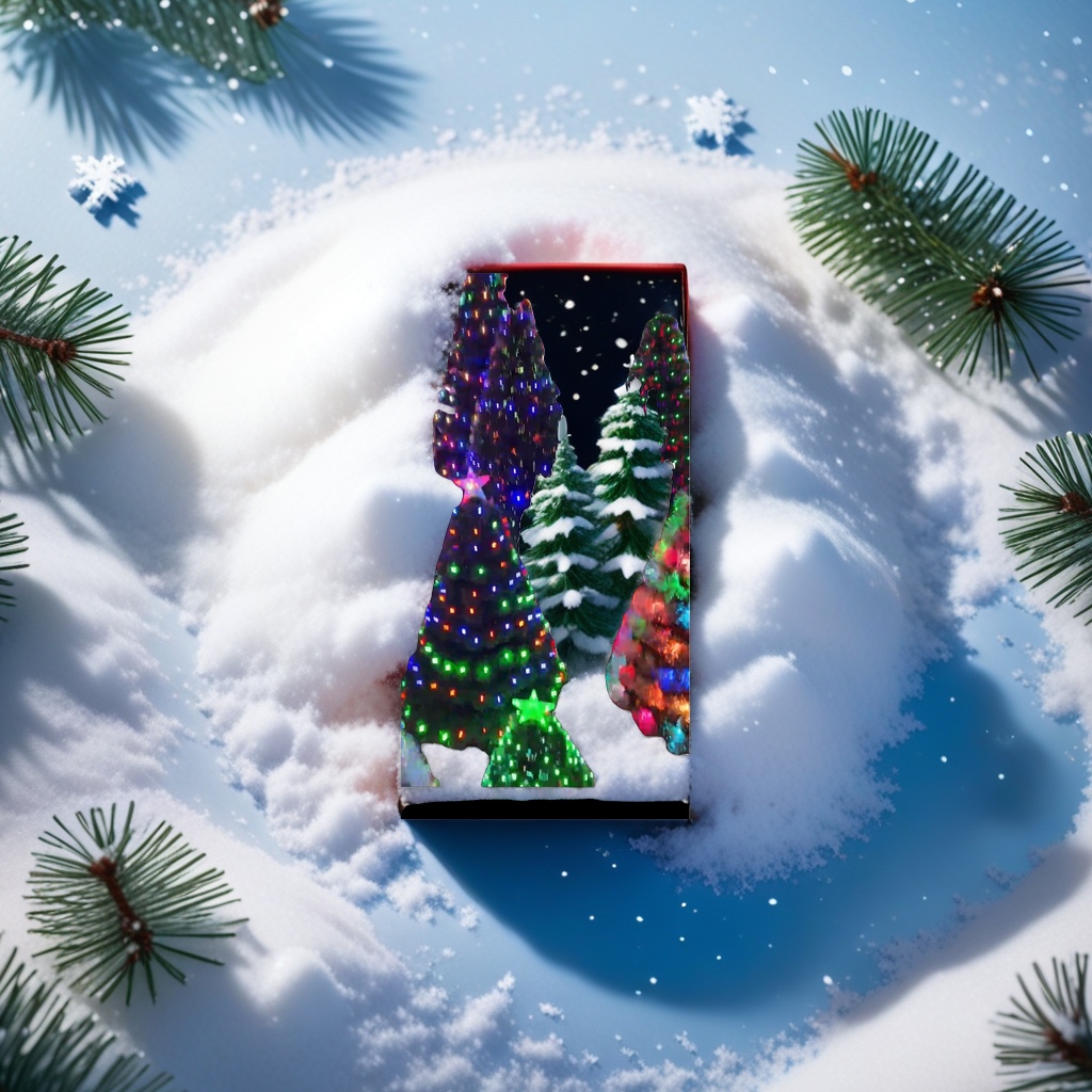 Colorful lights decorate the main body of the Christmas tree, festive atmosphere lighting and home ornaments Colorful lights decorate the main body of the Christmas tree, festive atmosphere lighting and home ornaments