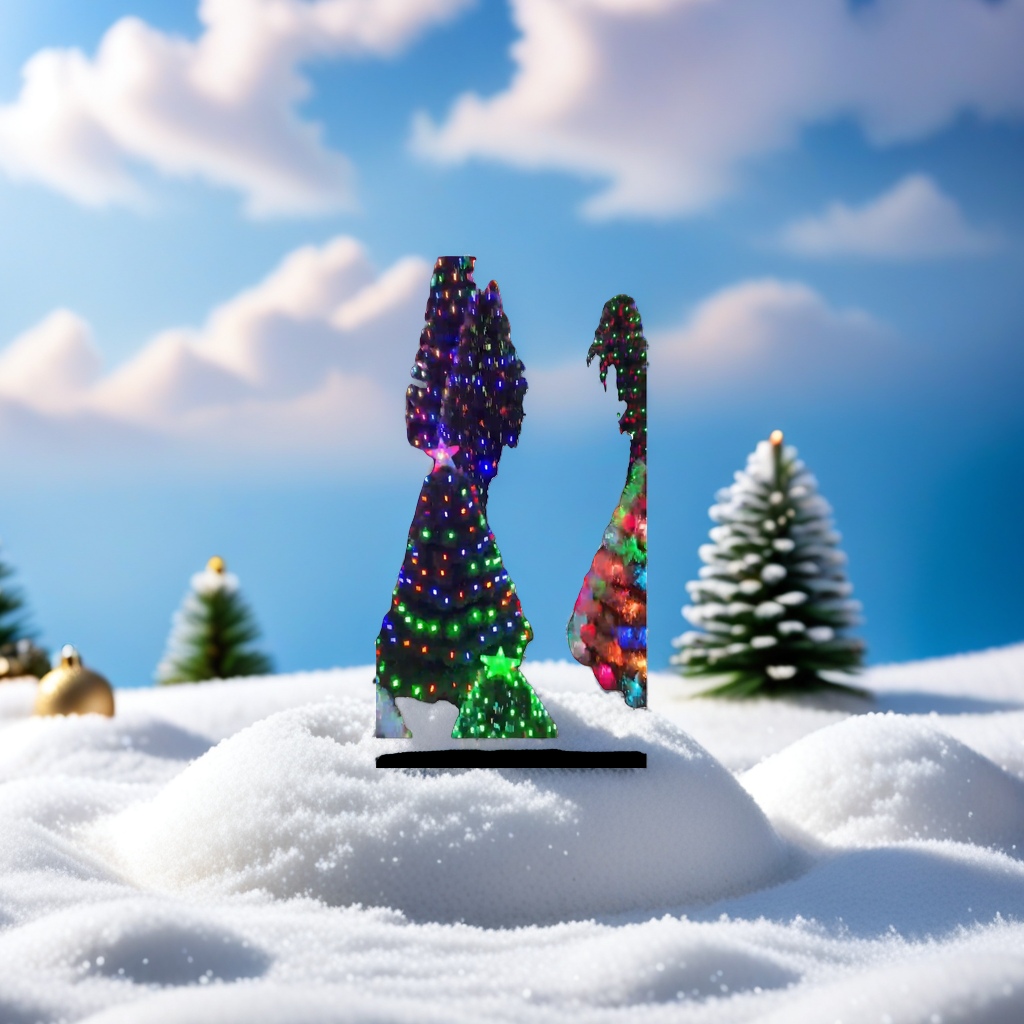Colorful lights decorate the main body of the Christmas tree, festive atmosphere lighting and home ornaments Specification image