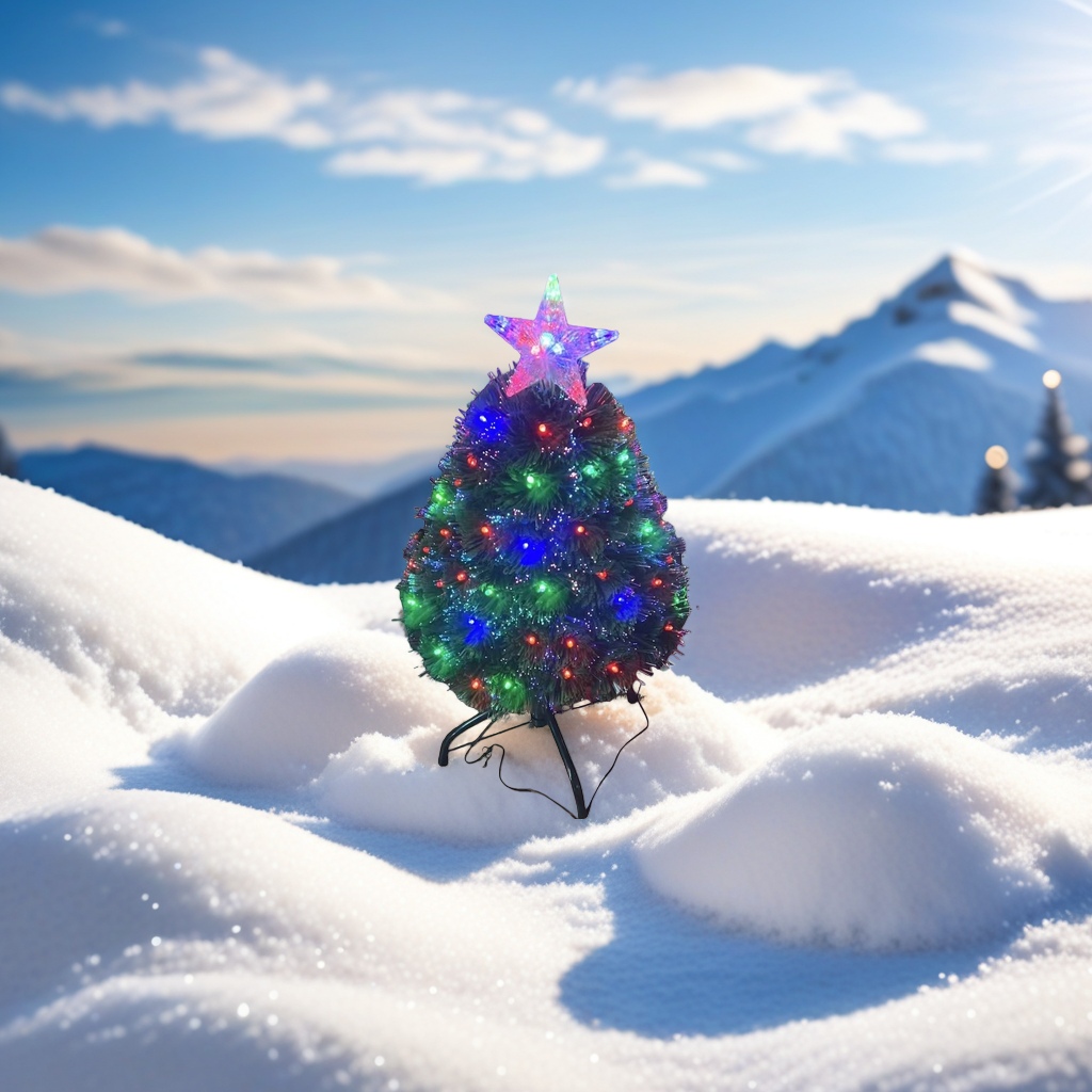 Colorful lights, Christmas trees, holiday decorations, LED lighting fixtures for indoor living rooms and courtyards