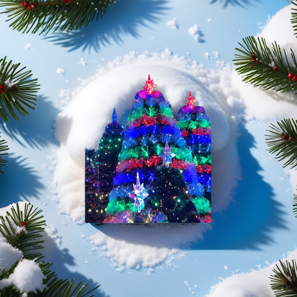The Christmas tree is decorated with colorful lights and made of PVC material for the festive living room and balcony The Christmas tree is decorated with colorful lights and made of PVC material for the festive living room and balcony