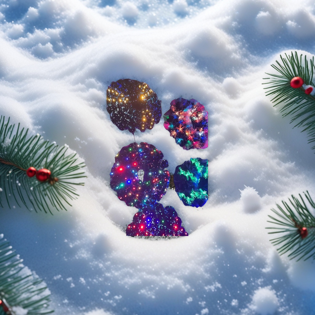 Colorful lighting decorations, Christmas wreaths, festive atmosphere hanging ornaments, suitable for both indoor and outdoor use Application Scenario