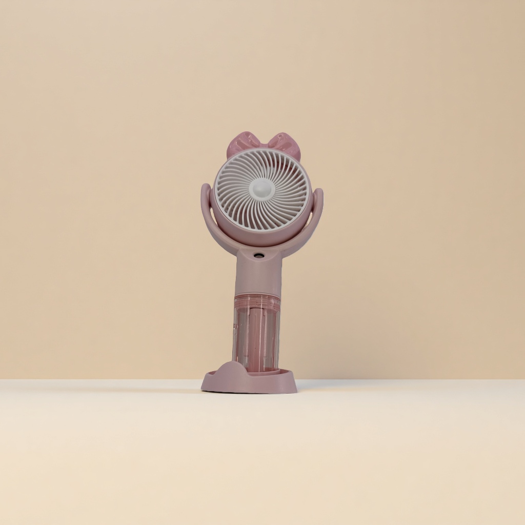 The pink handheld fan is a rechargeable portable small fan, suitable for quiet dormitories and offices Application Scenario