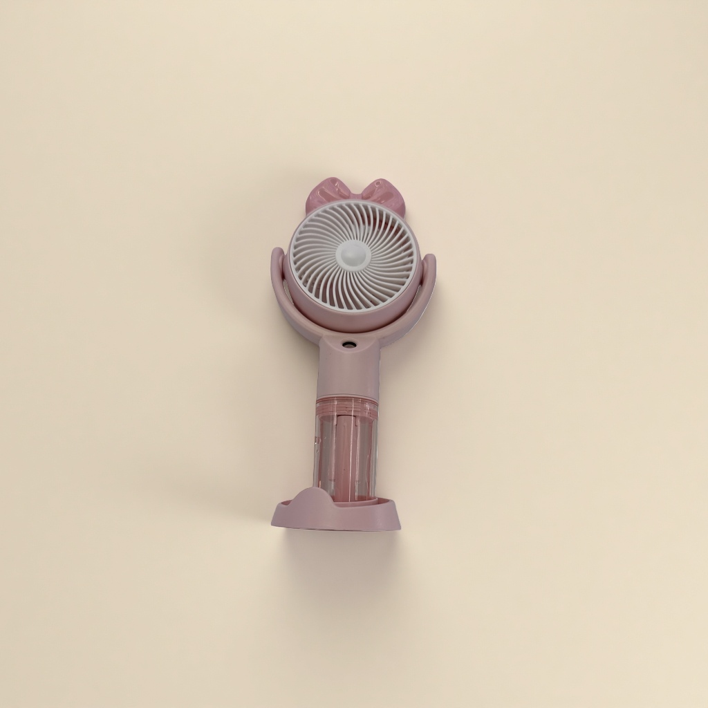 The pink handheld fan is a rechargeable portable small fan, suitable for quiet dormitories and offices details Picture