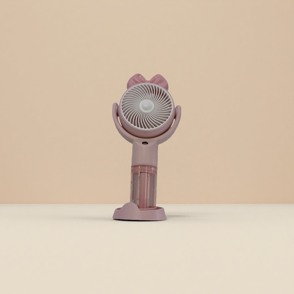 The pink handheld fan is a rechargeable portable small fan, suitable for quiet dormitories and offices