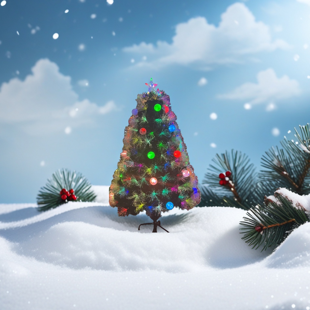 The illuminated Christmas tree festive atmosphere lighting fixtures are suitable for both indoor and outdoor use Application Scenario